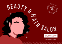 Hair Salon Minimalist Postcard