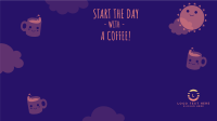 Morning Coffee Zoom Background Design