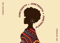 Beautiful Woman Juneteenth Postcard