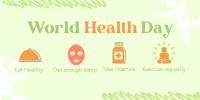 Health Day Tips Twitter Post