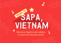 Travel to Vietnam Postcard Design