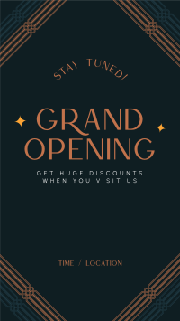 Art Deco Grand Opening Facebook Story