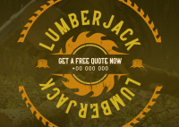 Rustic Master Lumberjack Postcard