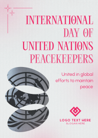 Minimalist Day of United Nations Peacekeepers Poster