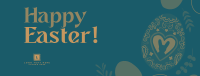 Eggs and Flowers Easter Greeting Facebook Cover