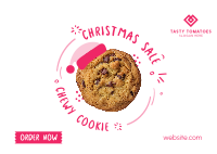 Chewy Cookie for Christmas Postcard Image Preview