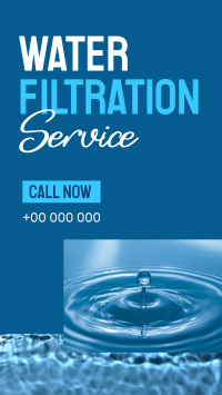 Water Filtration Service Facebook Story Design