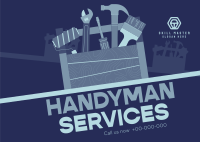 Handyman Toolbox Postcard