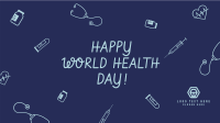 World Health Day Icons Zoom Background