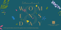 Women's Day Flower Overall Twitter Post