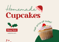 Cupcake Christmas Sale Postcard