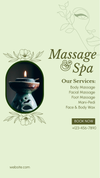 Spa Available Services Facebook Story