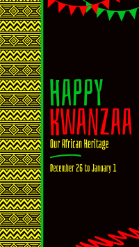 Ethnic Kwanzaa Heritage Facebook Story