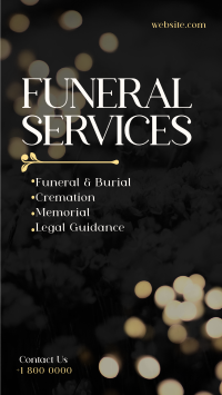 Elegant Funeral Instagram Story