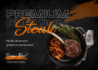 Premium Steak Order Postcard