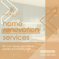 Simple Triangles Home Renovation Linkedin Post