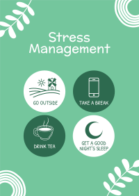 Stress Management Tips Poster