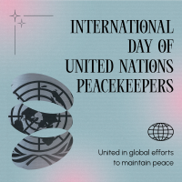 Minimalist Day of United Nations Peacekeepers Instagram Post