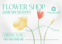 Flower Shop Delivery Postcard