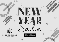 New Year Blob Sale Postcard