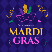 Mardi Gras Celebration Linkedin Post Design