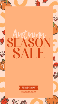 Leaves and Pumpkin Promo Sale TikTok Video Design