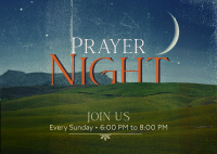 Prayer Night  Postcard