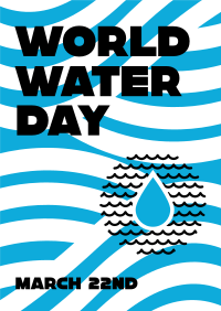 World Water Day Waves Poster