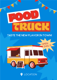 Playful Food Truck Festival Flyer Design