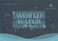 Quirky World Water Day Postcard