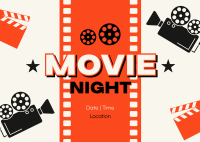 Movie Marathon Night Postcard