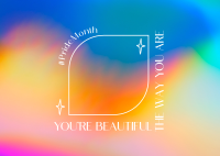 Beautiful As You Postcard