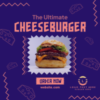 Classic Cheeseburger Instagram Post