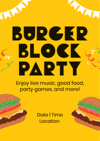 Burger Block Party Flyer