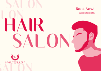 Minimalist Hair Salon Postcard Design