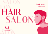 Minimalist Hair Salon Postcard