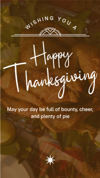 Thanksgiving Greeting Minimalist Instagram Reel Image Preview