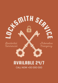 Vintage Locksmith Poster