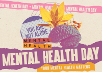 Scrapbook Mental Health Day Postcard Image Preview