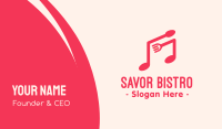 Pink Musical Spoon & Fork Business Card