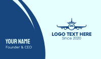 Blue Airplane Crown Business Card