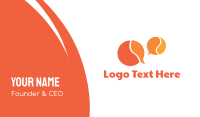 Orange Speech Bubbles Business Card Design