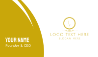 Golden Luxurious Round Lettermark Business Card