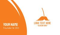Orange Mustache Broom Business Card Design