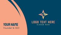 Bright Pink Star Business Card