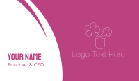 Flower Pot Outline Business Card Design