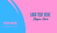 Blue And Pink Business Card example 2