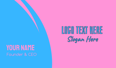 Funky Text Business Card Image Preview