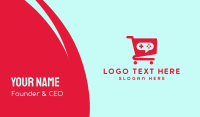 Red Gaming Store Cart Business Card Design