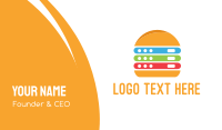 Computer Server Burger Business Card Design